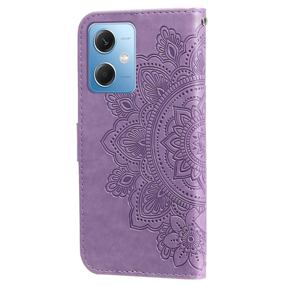 Pattintható tok a Xiaomi Redmi Note 12 5G / POCO X5 5G, Mandala Flower, lila