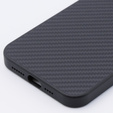 Tok iPhone 15 Pro Max, Aramid Fiber Cover, fekete