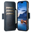 2 az 1-ben flip tok iPhone 17 Pro Max készülékhez, SUTENI, MagSafe-hoz, kék