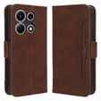 Pattintható tok a Infinix Note 30 VIP, Card Slot, barna