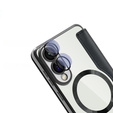 Pattintható tok a Samsung Galaxy S25 Edge, RFID Wallet MagSafe CamShield, fekete