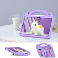 Gyermek tok Samsung Galaxy Tab S6 Lite 10.4 2020/2022 / Tab A7 2020 T500 / T505 / Tab S6 T860/T865, Cute Patterns, állvánnyal, lila