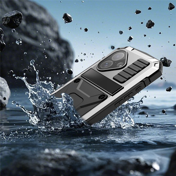 R-JUST tok állvánnyal és beépített üveggel iPhone 17-hez