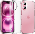 Tok a iPhone 16 Plus, Erbord Dropproof, átlátszó + Glass