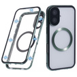 Magnetic Dual Glass MagSafe tok iPhone 16, zöld
