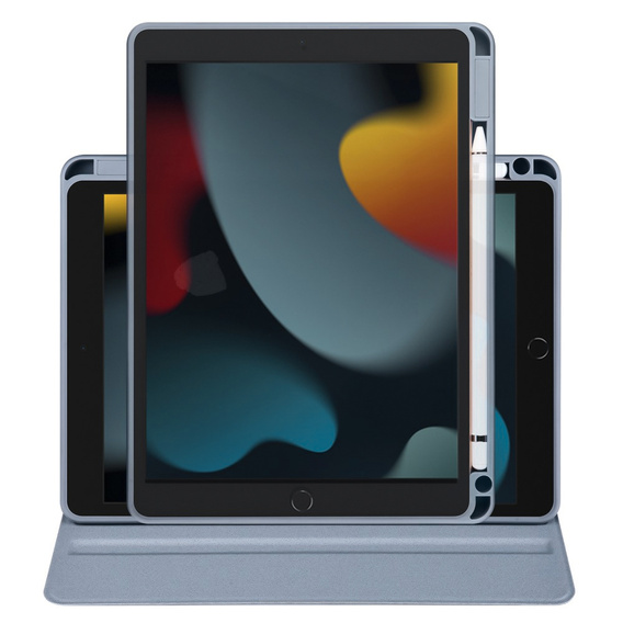 Tok iPad 10.2" 2021/2020/2019 (9/8/7 gen.), tolltartóval, 360°-os forgatható, lila