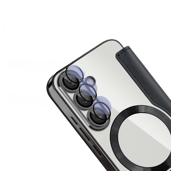 Pattintható tok a Samsung Galaxy S25, RFID Wallet MagSafe CamShield, fekete
