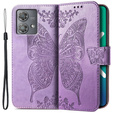 Pattintható tok a Motorola Edge 40 Neo, Butterfly, lila