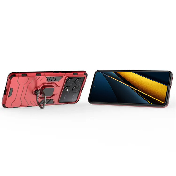Telefontok a Xiaomi Poco X6 Pro 5G, Kickstand Ring, fekete