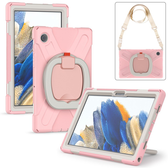 Gyerek tok Samsung Galaxy Tab A8 10.5 SM-X200 SM-X205, páncélozott, pánttal, kék