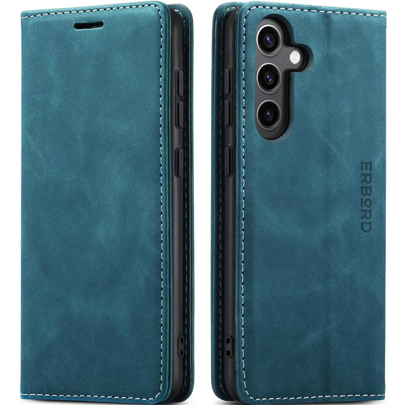 Telefontok a Samsung Galaxy A55, ERBORD Vintage, kék + üveg a képernyőhöz