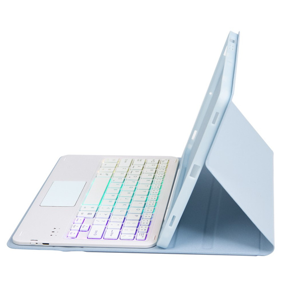Tok + billentyűzet Samsung Galaxy Tab A9+, with touchpad, világoskék