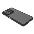 Szilikon tok Xiaomi Redmi Note 13 5G, kamera védelemmel, átlátszó / fekete + edzett üveg 9H