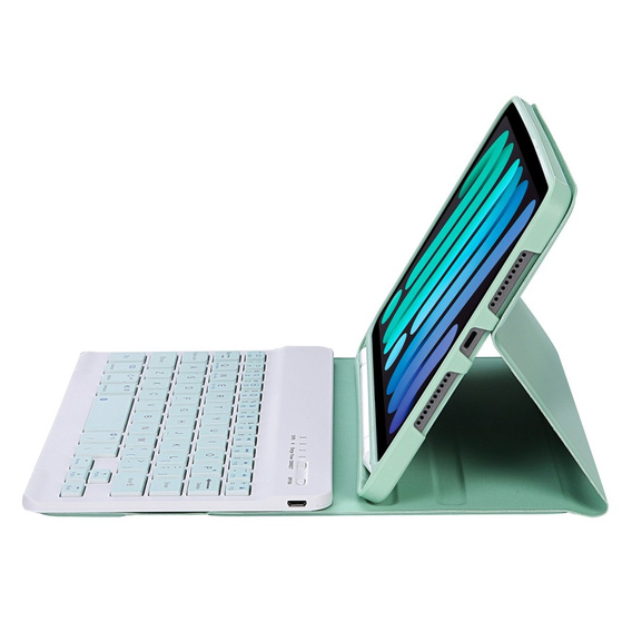 Bluetooth billentyűzetet tartalmazó tok iPad mini 8.3" 2021 (6 gen.) / iPad mini 8.3" 2024 (7 gen.), zöld