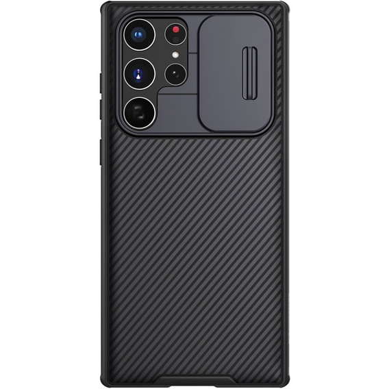 Tok Samsung Galaxy S22 Ultra, páncélozott Nillkin, CamShield Pro, fekete