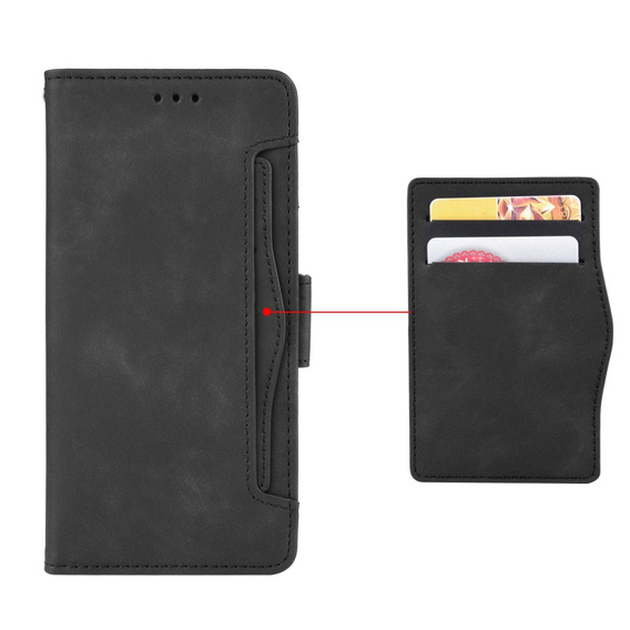 Pattintható tok a Xiaomi 11T / 11T Pro, Card Slot, fekete