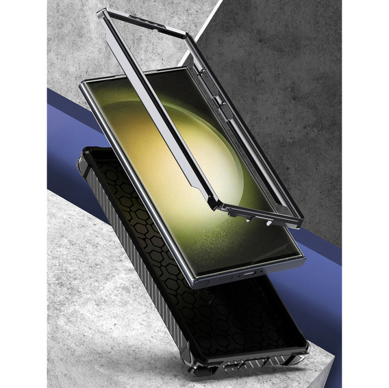 Telefontok a Samsung Galaxy S23 Ultra, Heavy Duty Ring Belt Clip, fekete