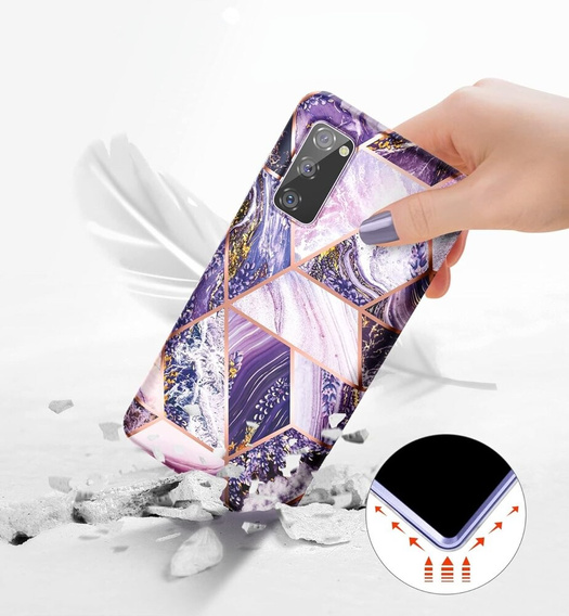 Telefontok a Samsung Galaxy S20 FE, Suritch Full Body Marble, lila