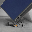 Tok Samsung Galaxy Tab S9 FE+ Plus, Smartcase tolltartóval, sötétkék