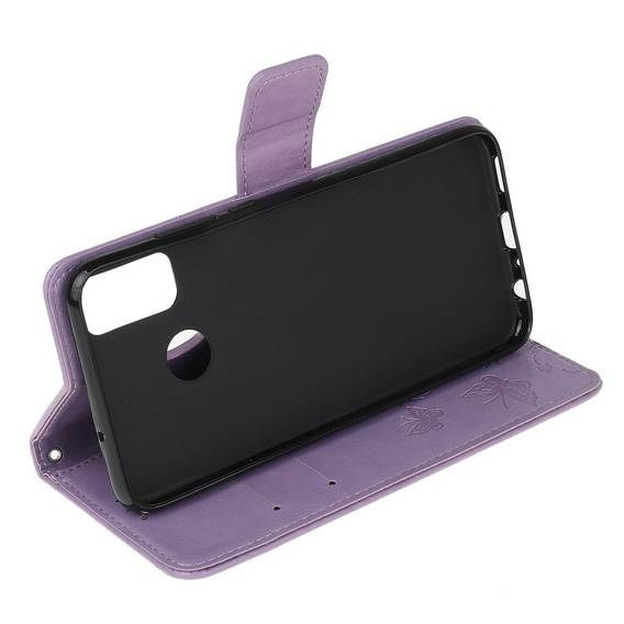 Pattintható tok a Motorola Moto G50, Butterfly, lila