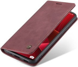 CASEME tok Samsung Galaxy S20 FE, Leather Wallet Case, piros