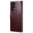 Pattintható tok a Samsung Galaxy S23 Ultra, ERBORD Waxy Wallet, piros