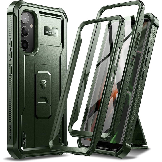 Páncélozott tok a Samsung Galaxy A54 5G, Dexnor Full Body (Two Frames), zöld