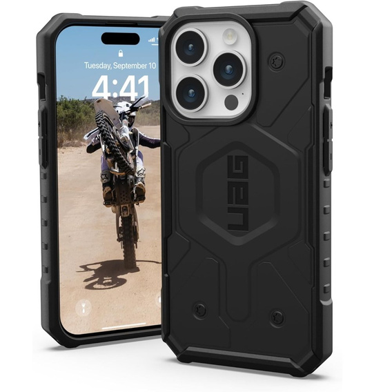 Urban Armor Gear Telefontok a iPhone 15 Pro, Pathfinder MagSafe, fekete