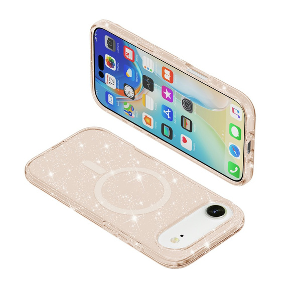 Tok iPhone Air készülékhez, MagSafe, csillogó, áttetsző arany