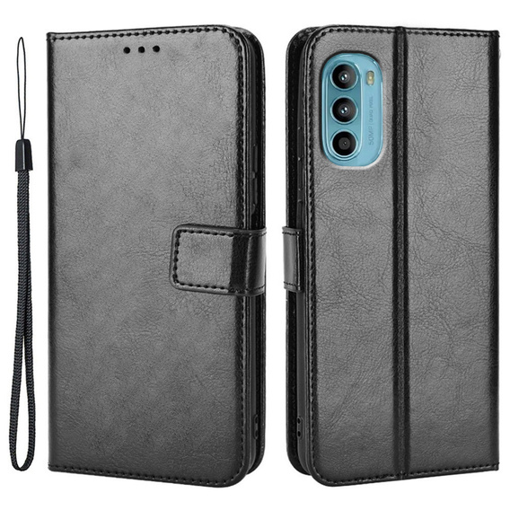 Pattintható tok a Motorola Moto G52 / G82 5G, Crazy Horse Wallet, kék