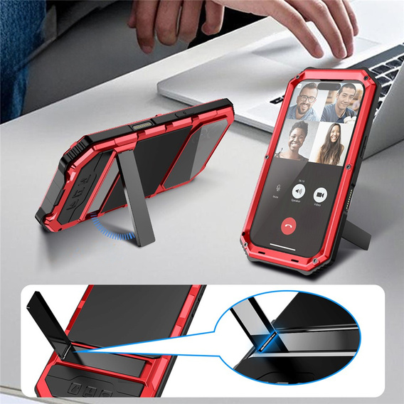 R-JUST páncélozott tok állvánnyal iPhone 17-hez