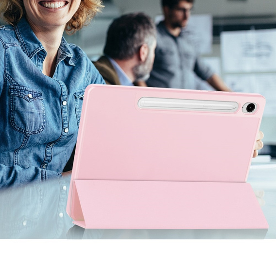 Tok Samsung Galaxy Tab S10 Lite / S10 FE / S9 FE, Smartcase tolltartóval, rózsaszín