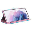 Pattintható tok a Samsung Galaxy A14 4G/5G, Wallet Butterfly, kék