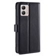 Pattintható tok a Motorola Moto G53 5G/ G23 4G/ G13 4G, Wallet Zipper Pocket, fekete