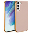 Telefontok a Samsung Galaxy S21 FE 5G, Cowhide Leather, rózsaszín