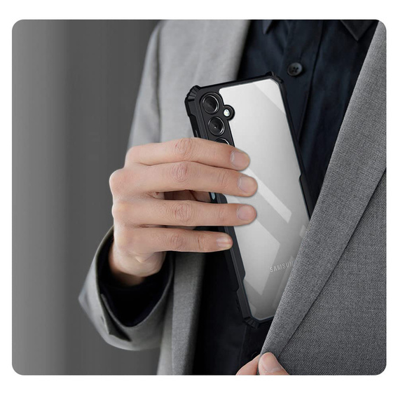 Tok Samsung Galaxy A56, AntiDrop Hybrid, fekete + 9H edzett üveg