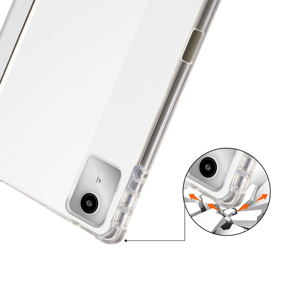 Tok Lenovo Tab M11, Smartcase Hybrid, tolltartó résszel, szürke