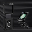 Páncélozott telefontok a Samsung Galaxy Z Flip7 FE / Z Flip6, Nox Case Ring, fekete