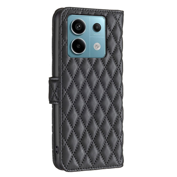 Pattintható tok a Xiaomi Redmi Note 13 Pro 5G, Wallet, BINFEN COLOR, fekete