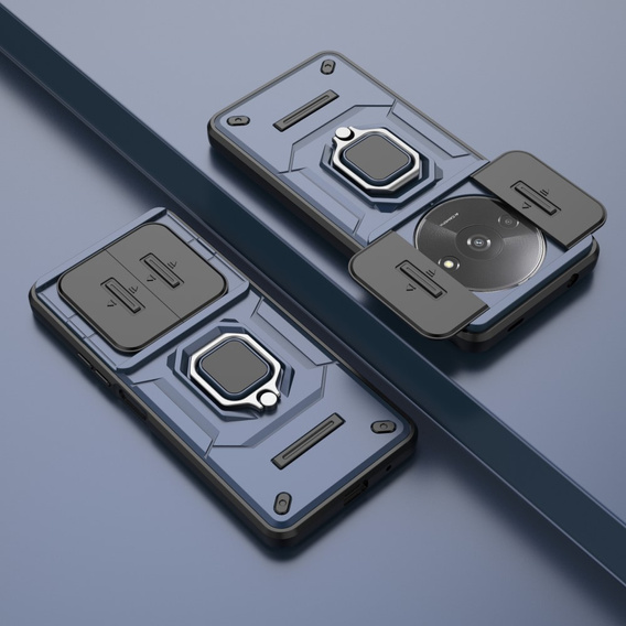 Telefontok a Xiaomi Redmi A3, KickStand Camera Lens, kék