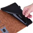 Tok Xiaomi Redmi Pad Pro, Classic, tolltartóval, barna