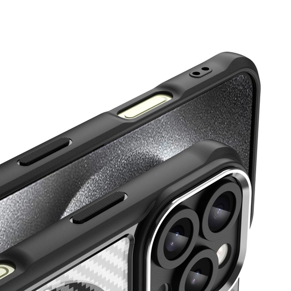 Tok a iPhone 16 Pro, Fusion Hybrid Carbon, MagSafe-hoz, fekete