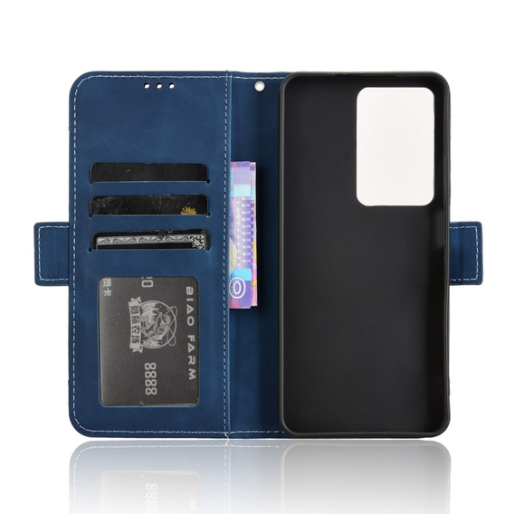 Pattintható tok a Realme 14X / Realme C75, Card Slot, sötétkék