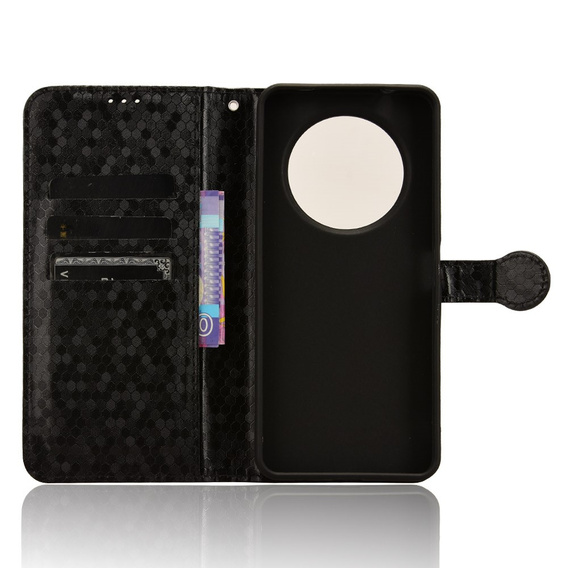 Flap tok Xiaomi Redmi A3, Wallet Rhombus, fekete
