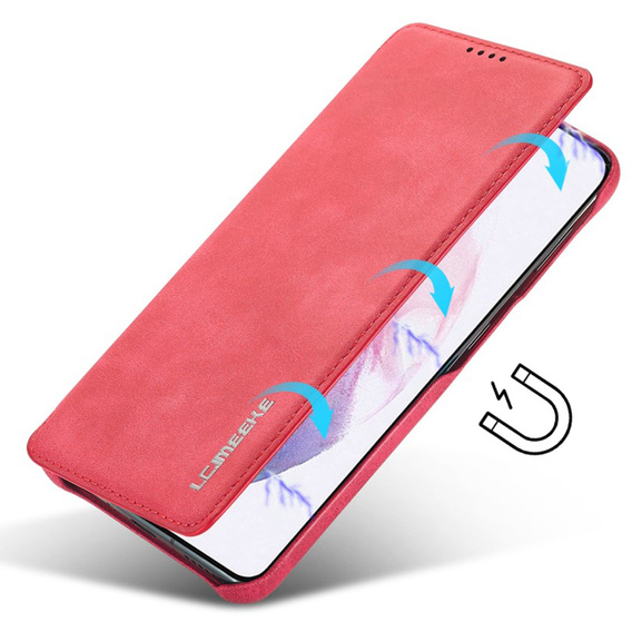 Pattintható tok a Samsung Galaxy S22+ Plus 5G, LC.IMEEKE, piros