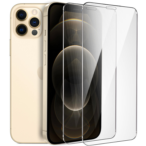 2x edzett üveg a iPhone 12 Pro Max, ERBORD 9H Hard Glass a képernyőn