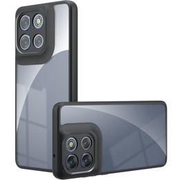 Tok Xiaomi Redmi 15 5G / 4G, kameravédelemmel, átlátszó, fekete oldallapokkal