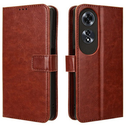 Pattintható tok a Oppo A60, Crazy Horse Wallet, barna