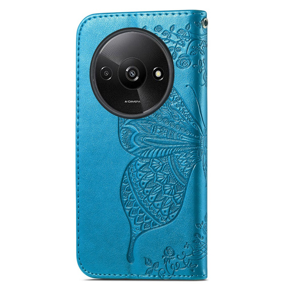 Pattintható tok a Xiaomi Redmi A3, Butterfly, kék