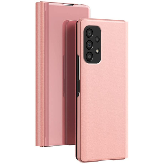 Telefontok a Samsung Galaxy A53 5G, Clear View, rózsaszín rose gold